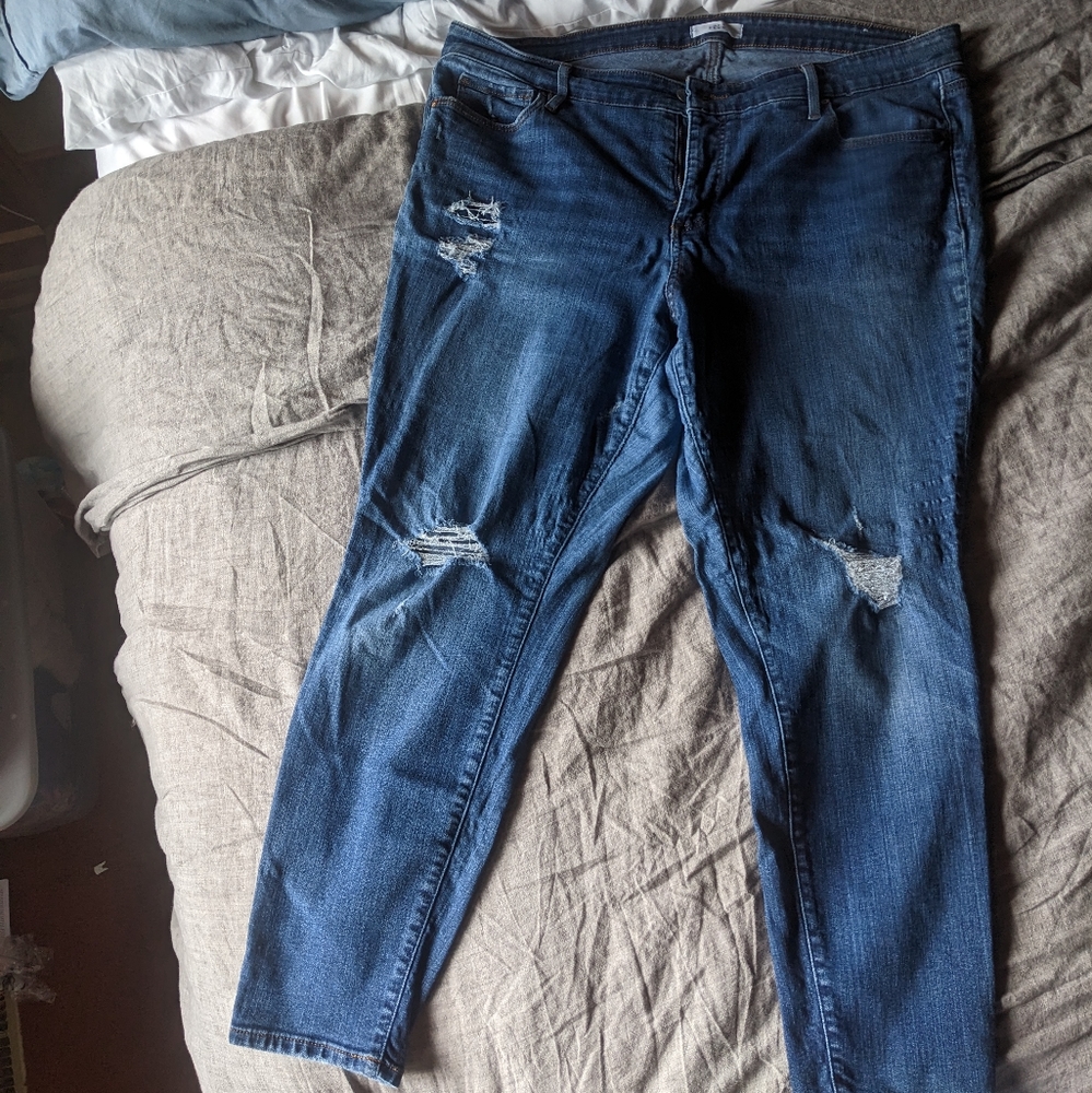 20 distressed Loft Jeans